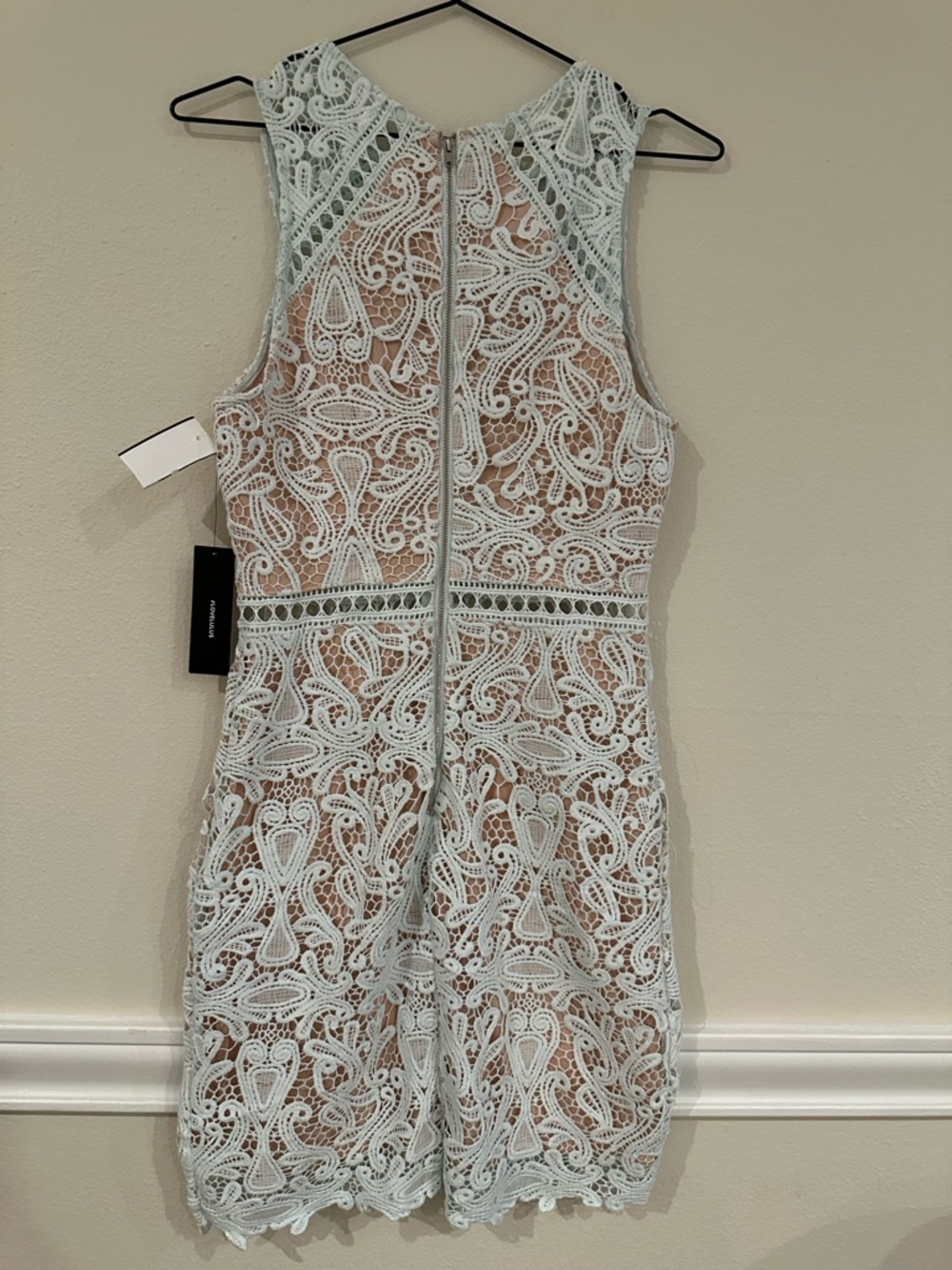 Lulus Lace Sheath Cocktail Dress in Light Blue / Turqoise Size S NWT - Picture 7 of 15